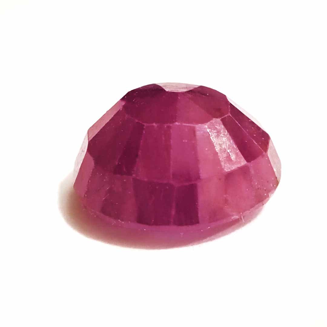 RGAR20-3 A close-up of a Natural African Ruby gemstone showcasing its rich red hue and brilliant clarity.